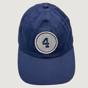 Lou Gehrig Number 4 Pinstripe Patch  Blue Yankees Baseball Cap Adjustable Hat